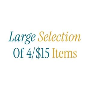 Large Selection Of 4 For $15